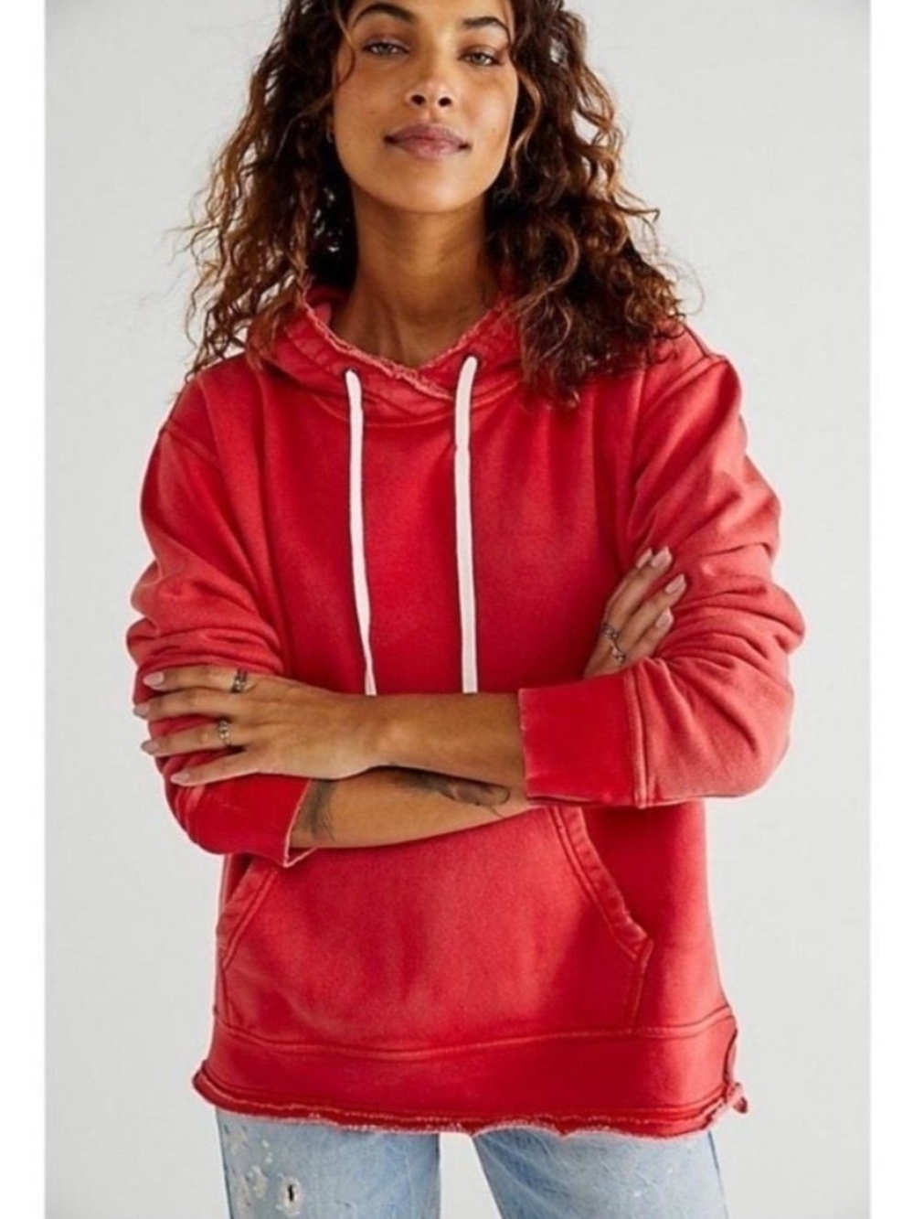 We The Free Washed Red Pullover Hoodie